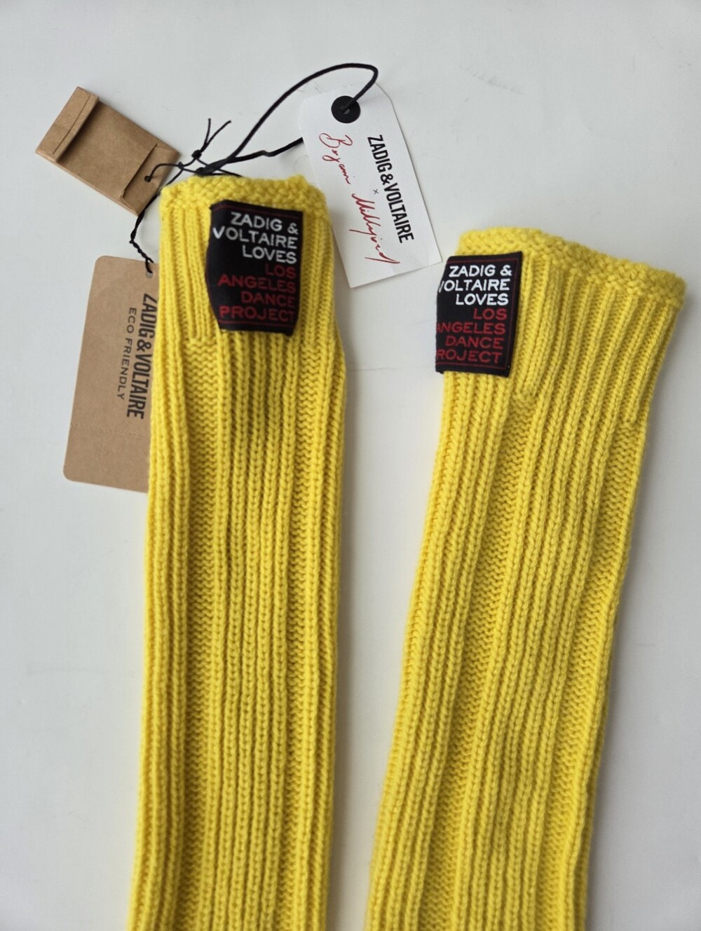 NWT Zadig & Voltaire x LA Dance Project | Cashmere Wool Blend Leg Warmers - Picture 2 of 3